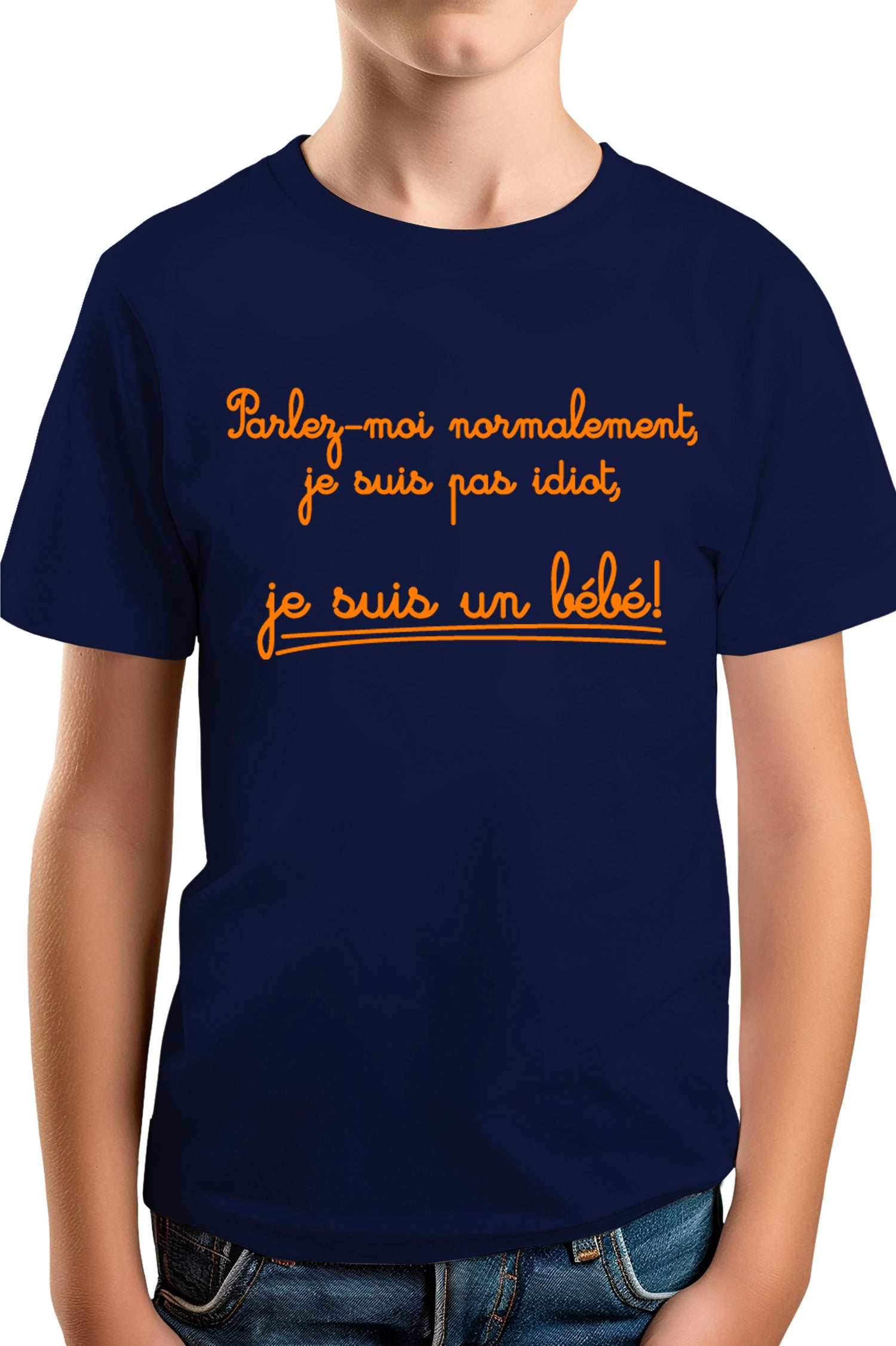 T-Shirt Garçon Parlez Moi Normalement Bébé