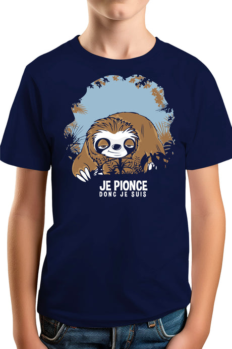 T-Shirt Garçon Je pionce donc je suis