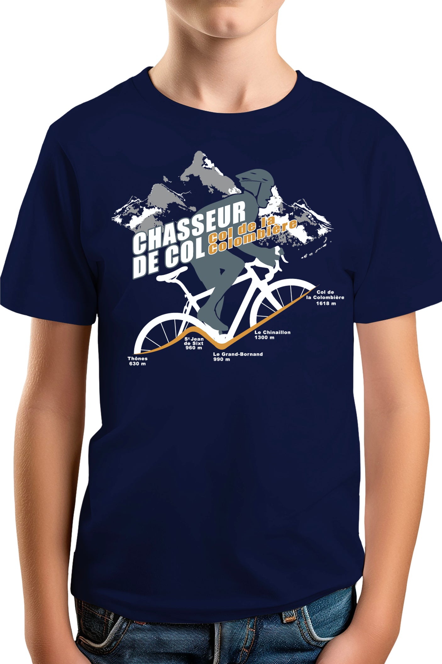 T-Shirt Garçon Vélo Chasseur de col Colombière