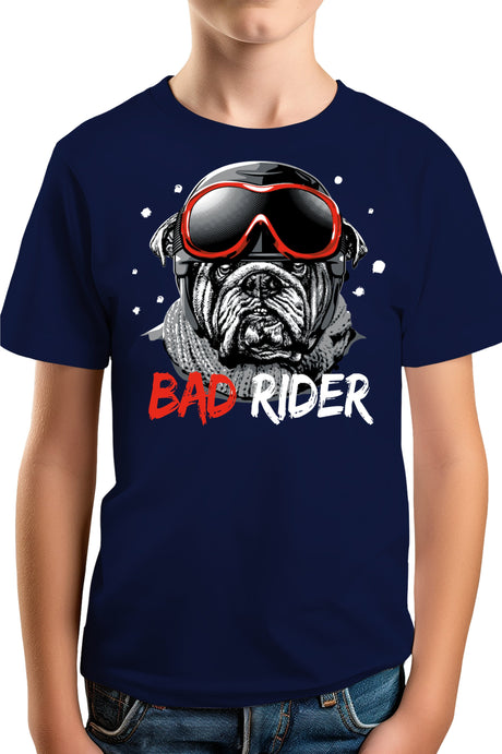 T-Shirt Garçon Un rider chien pas facile