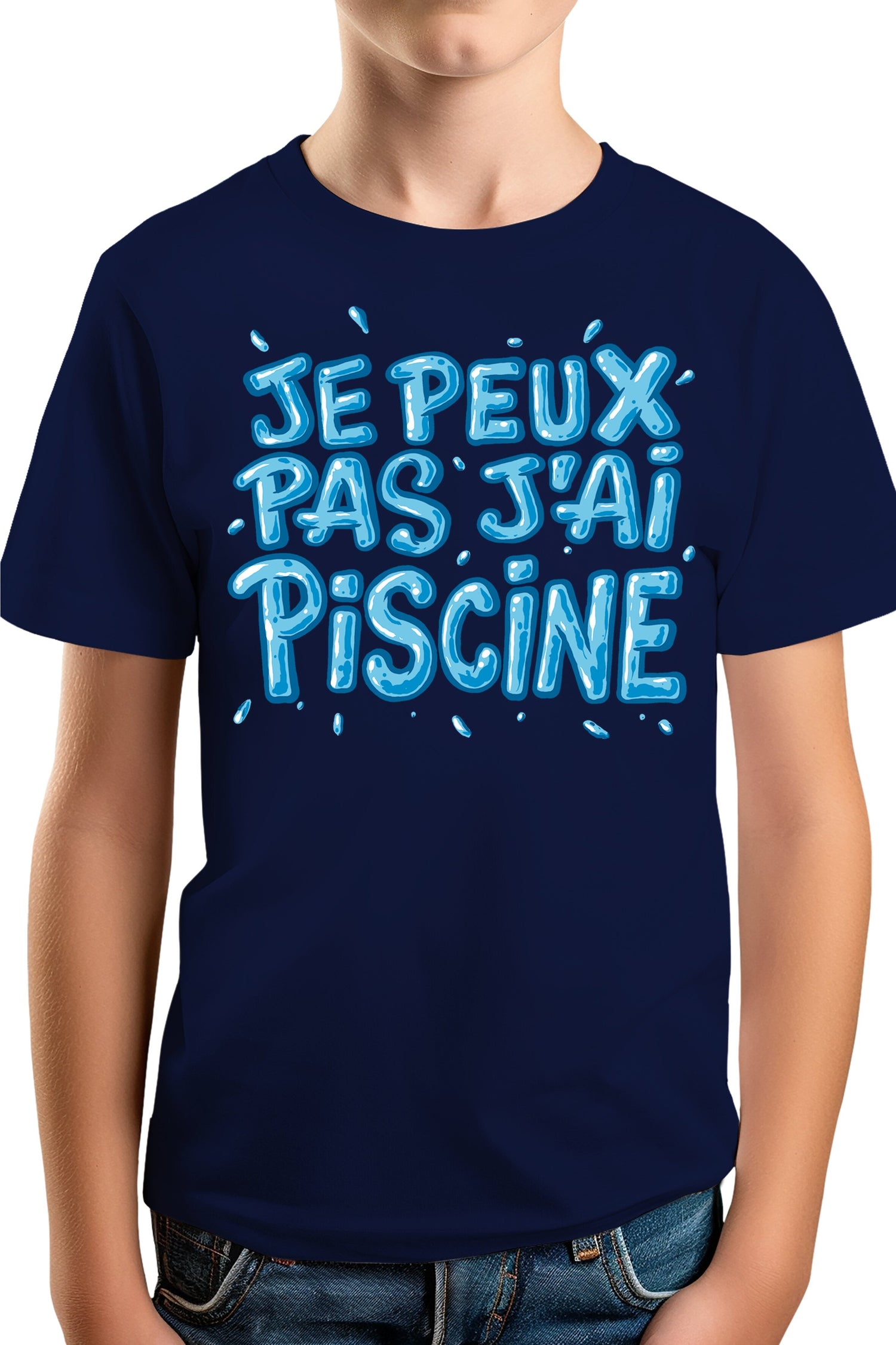 T-Shirt Garçon Je peux pas, j'ai piscine