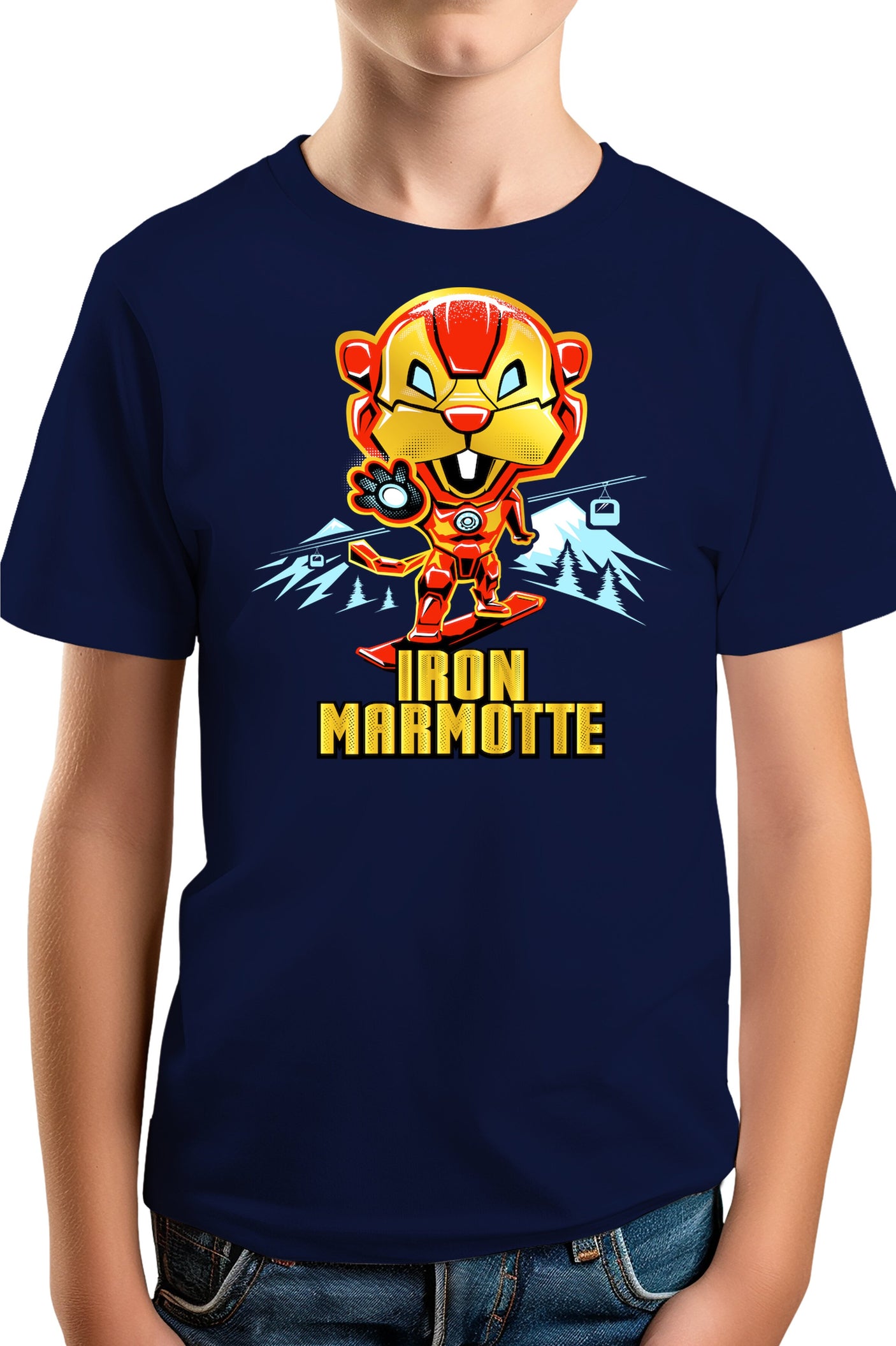 T-Shirt Garçon Iron Marmotte