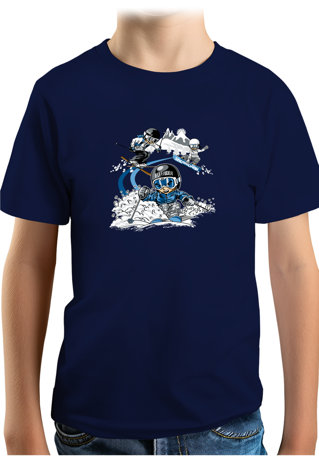 T-Shirt Garçon 3 garçons ski et surf