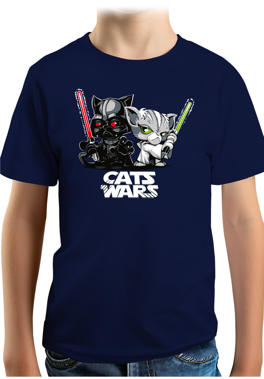 T-Shirt Garçon Cats Wars, le coté obscur des chats