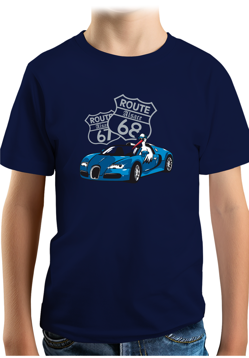 T-Shirt Garçon La Route de Molsheim en voiture