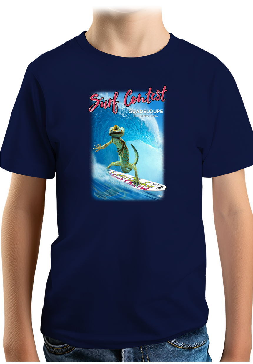 T-Shirt Garçon Surf contest en Guadeloupe