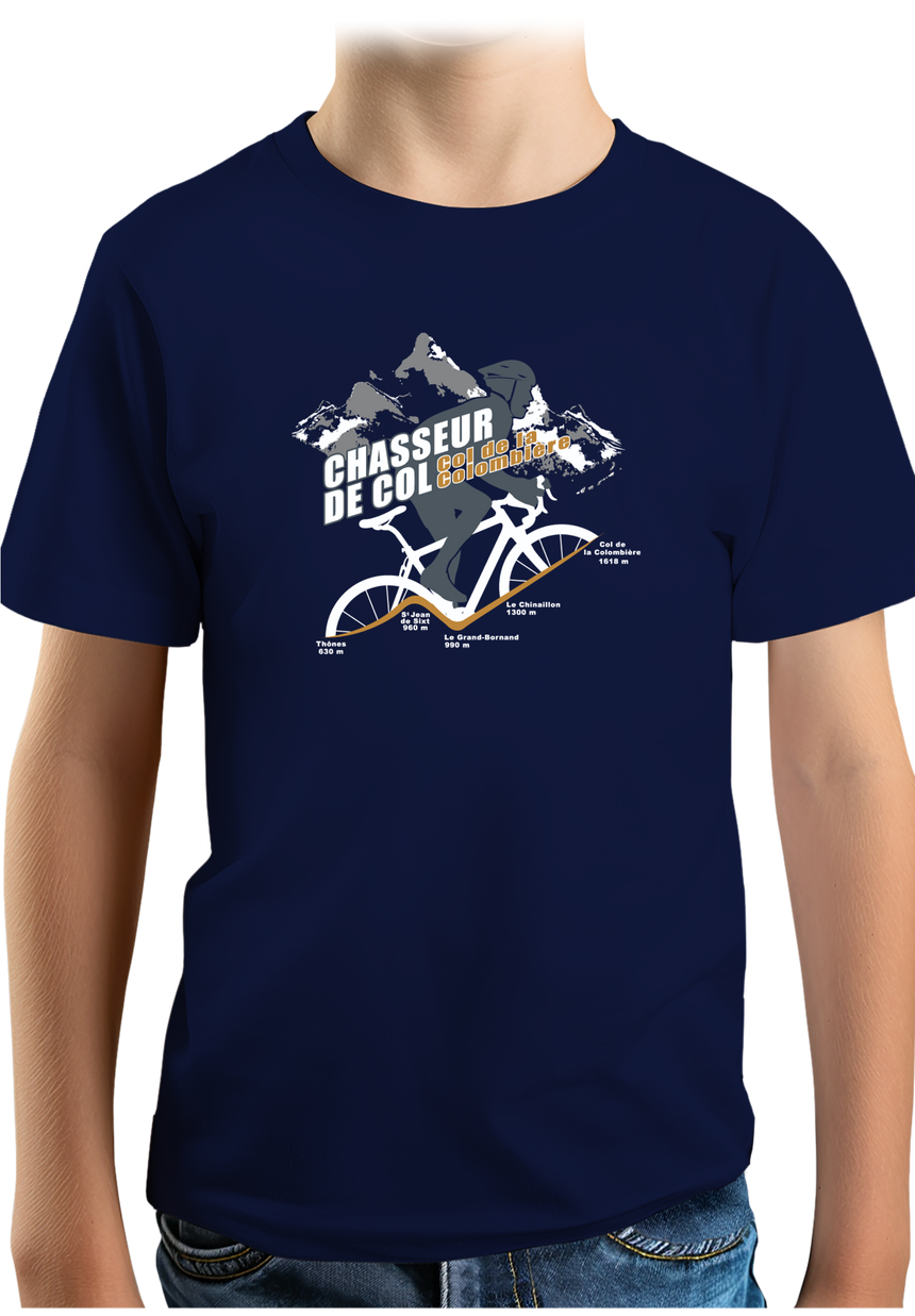 T-Shirt Garçon Vélo Chasseur de col Colombière