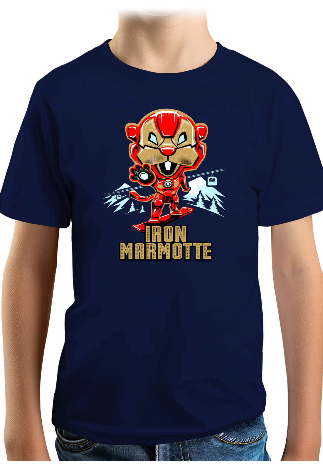 T-Shirt Garçon Iron Marmotte