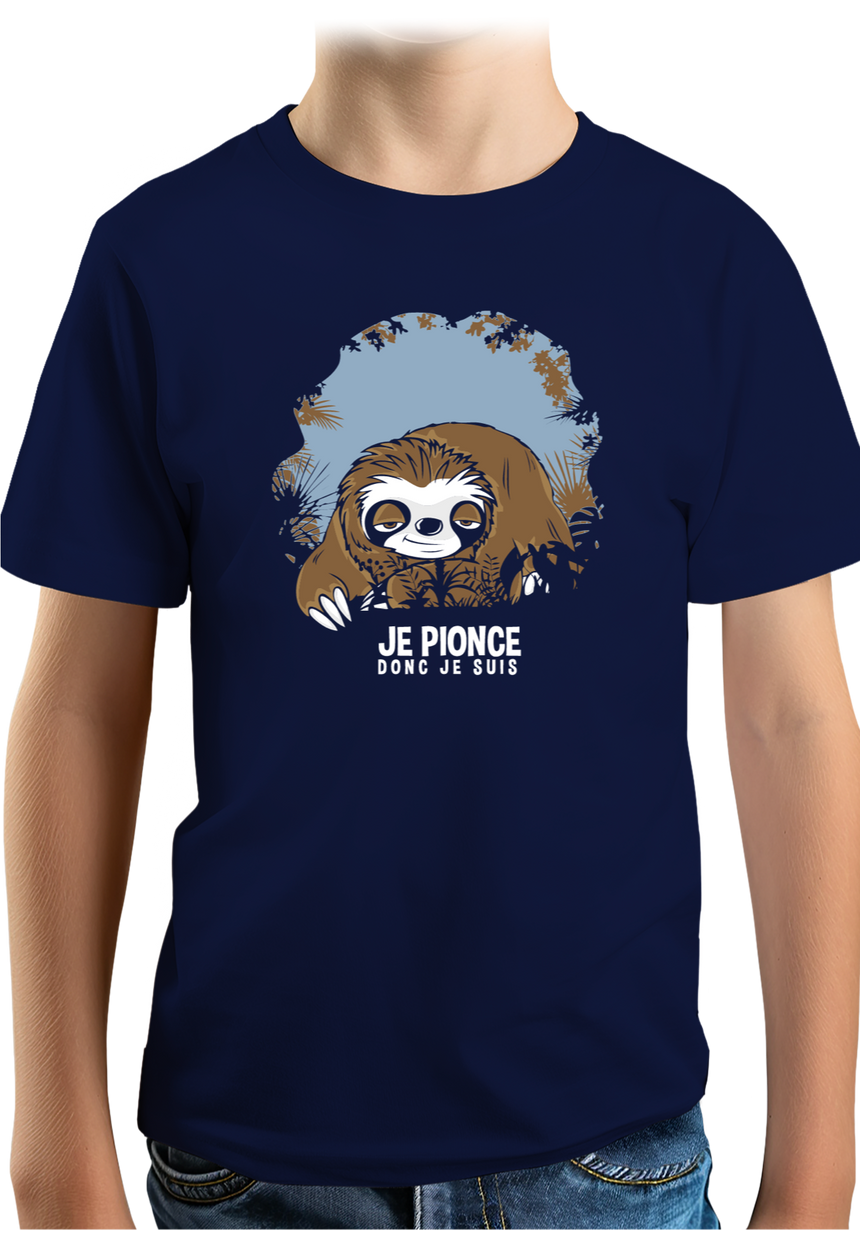 T-Shirt Garçon Je pionce donc je suis