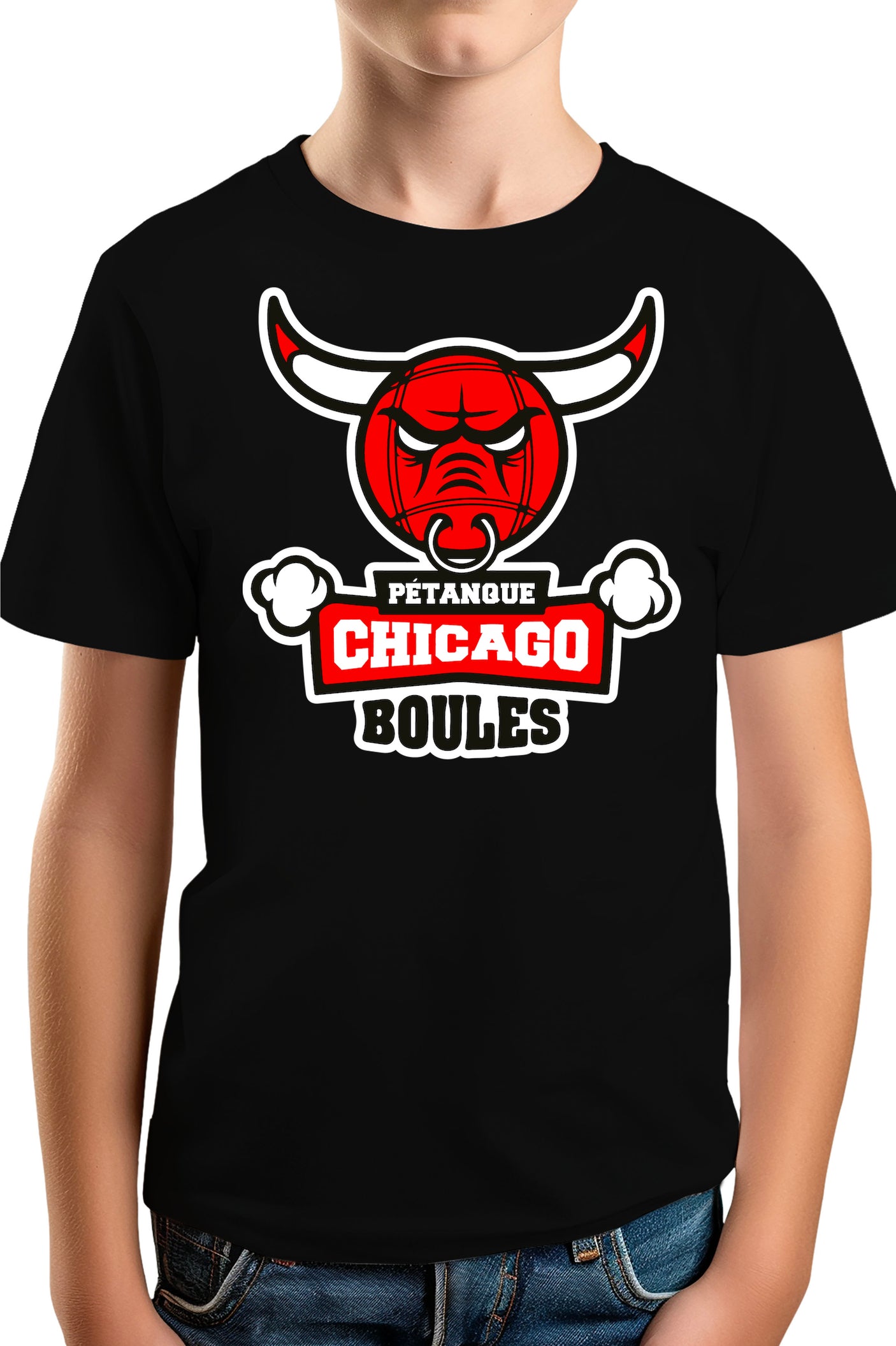 T-Shirt Garçon Pétanque de Chicago