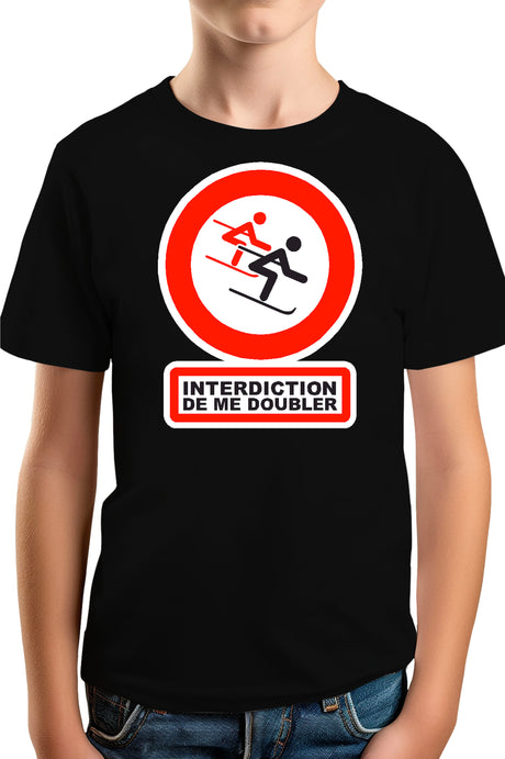 T-Shirt Garçon Interdiction de me doubler