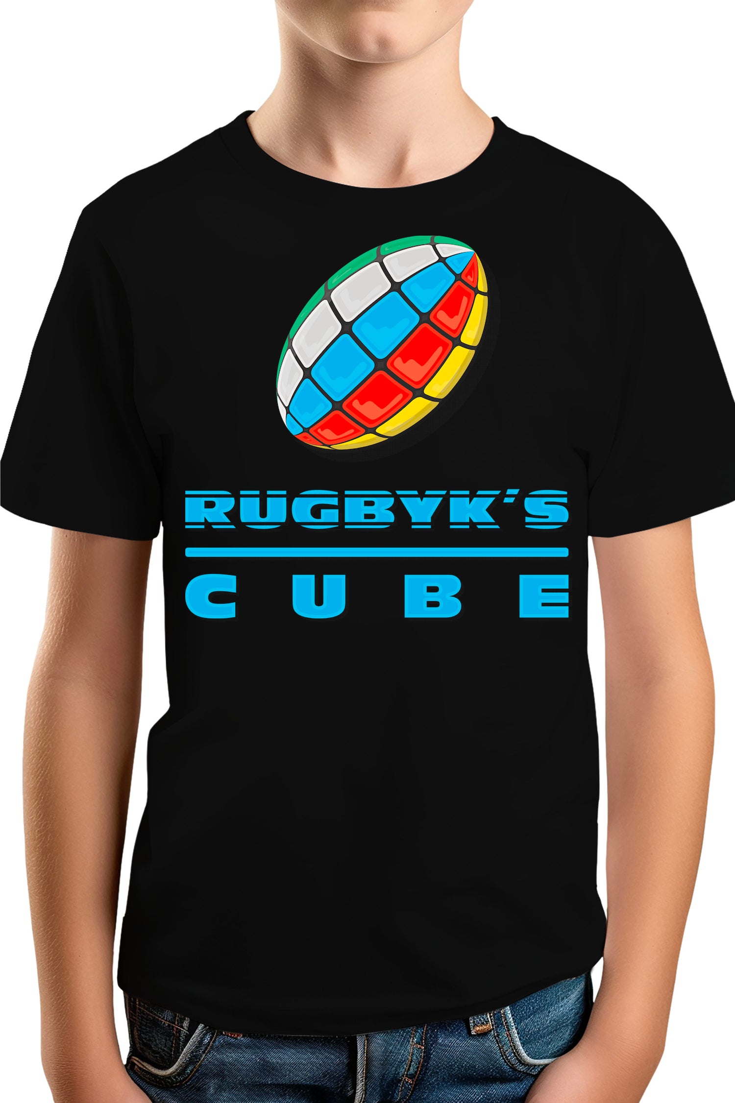 T-Shirt Garçon Rugby cube