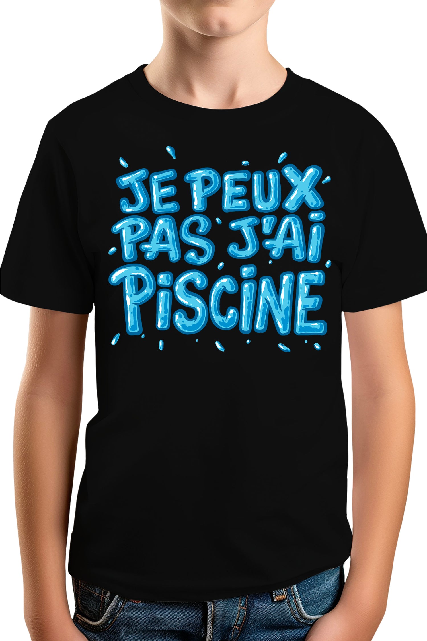 T-Shirt Garçon Je peux pas, j'ai piscine