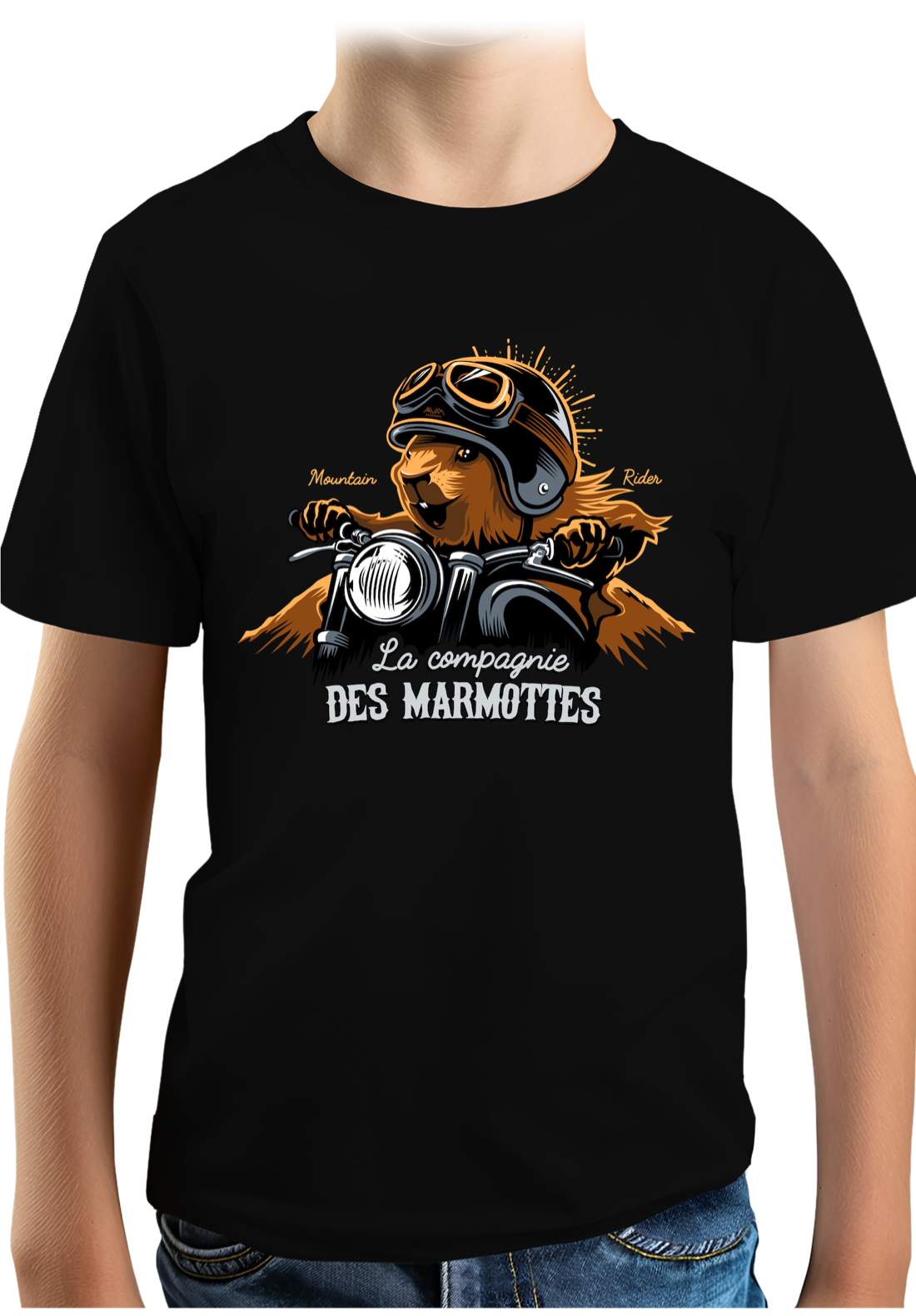 T-Shirt Garçon Compagnie des Marmottes en Moto