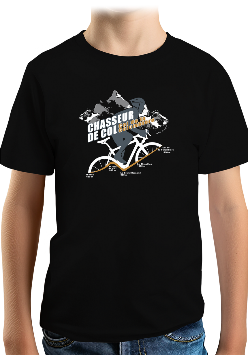 T-Shirt Garçon Vélo Chasseur de col Colombière