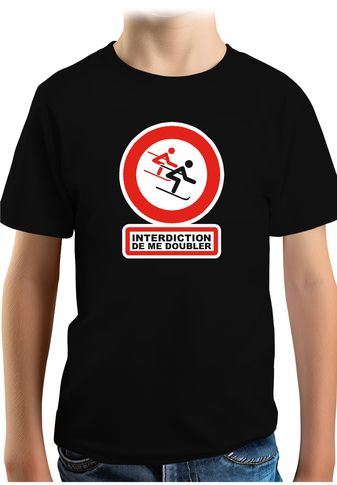 T-Shirt Garçon Interdiction de me doubler