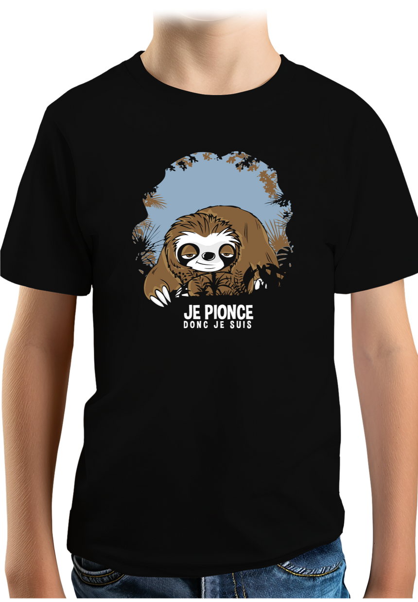 T-Shirt Garçon Je pionce donc je suis