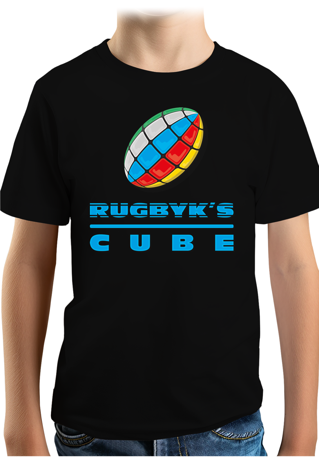 T-Shirt Garçon Rugby cube