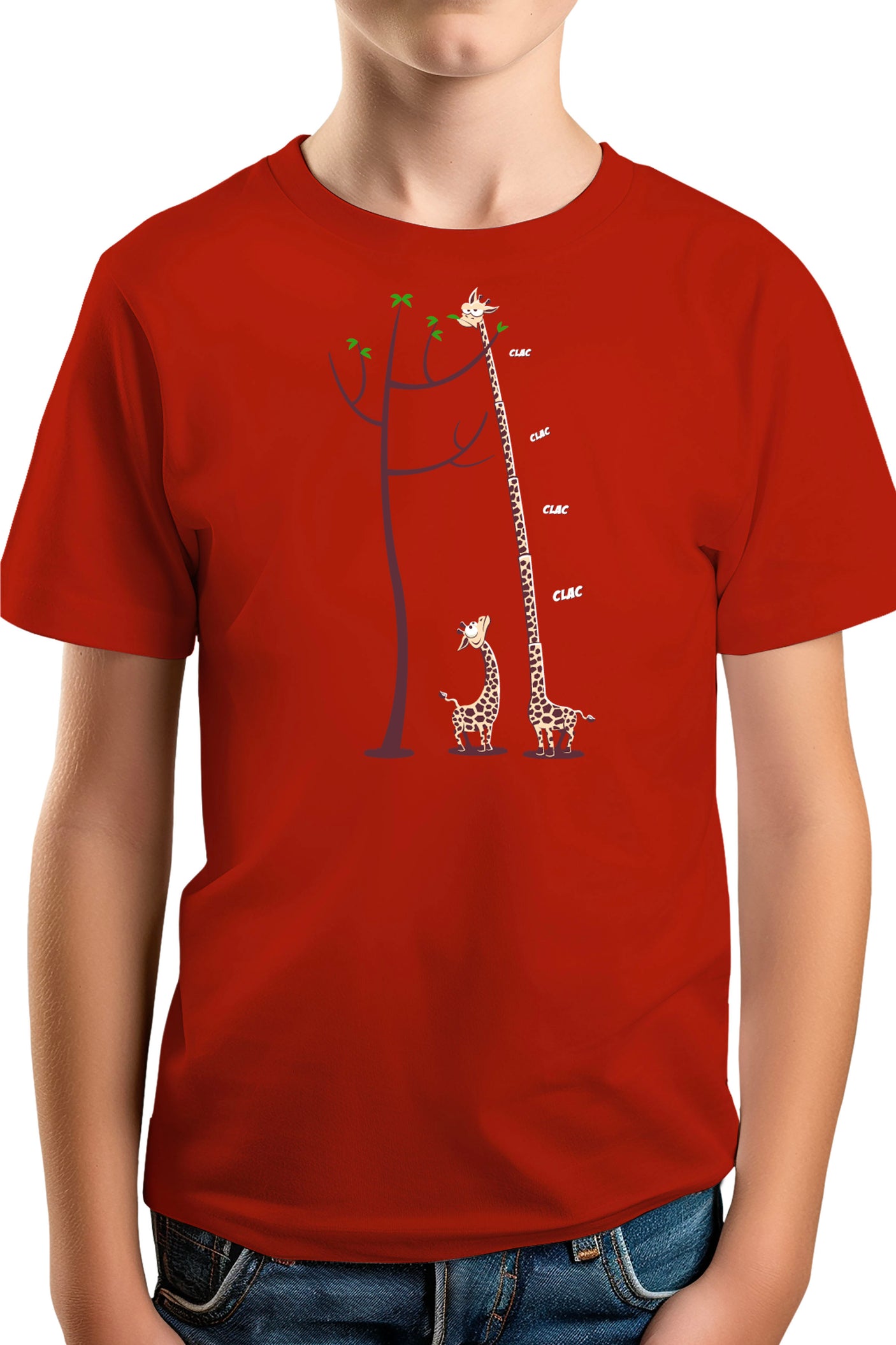 T-Shirt Garçon Girafe dépliable