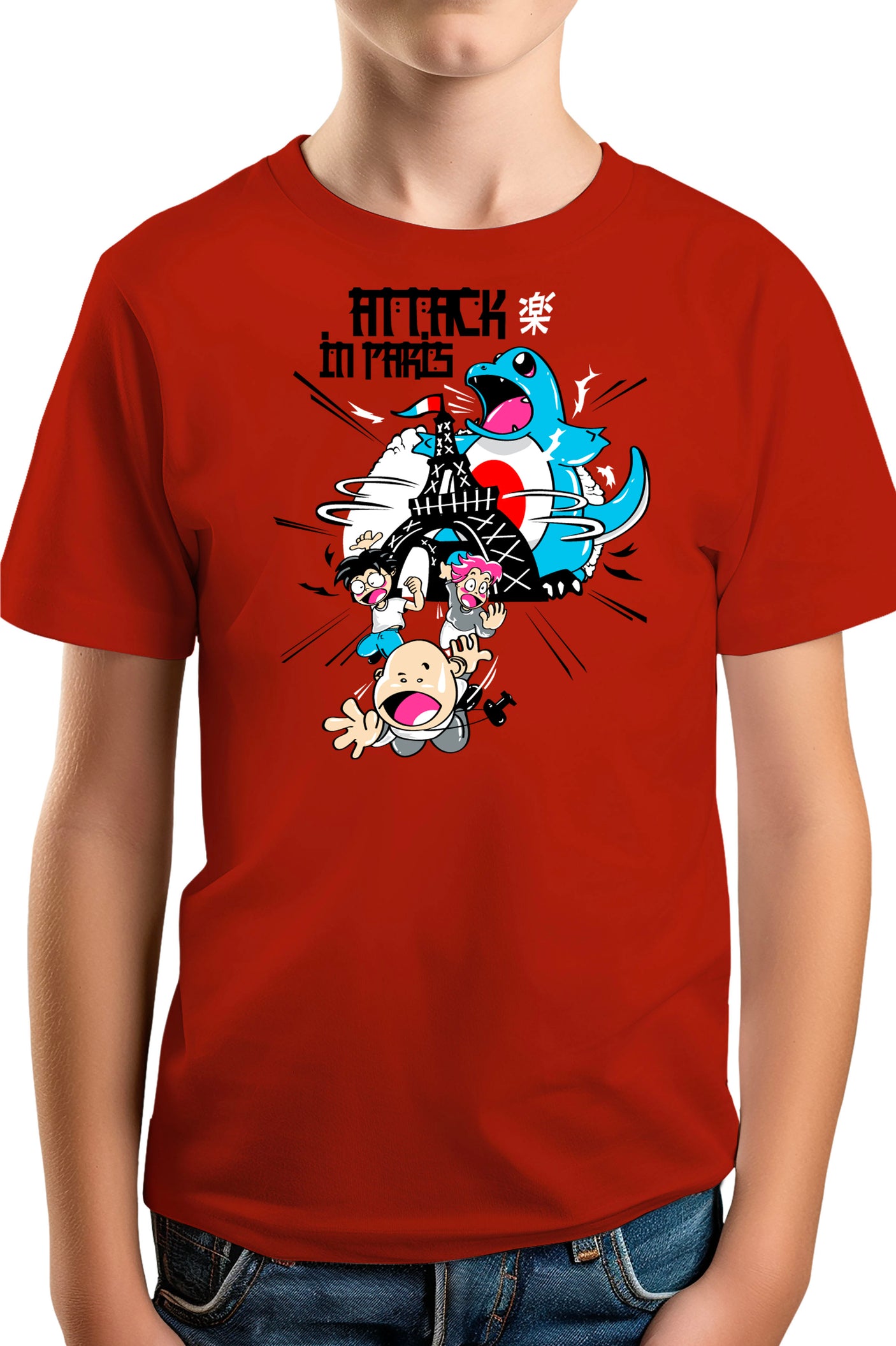 T-Shirt Garçon Attack In Paris Carapuce