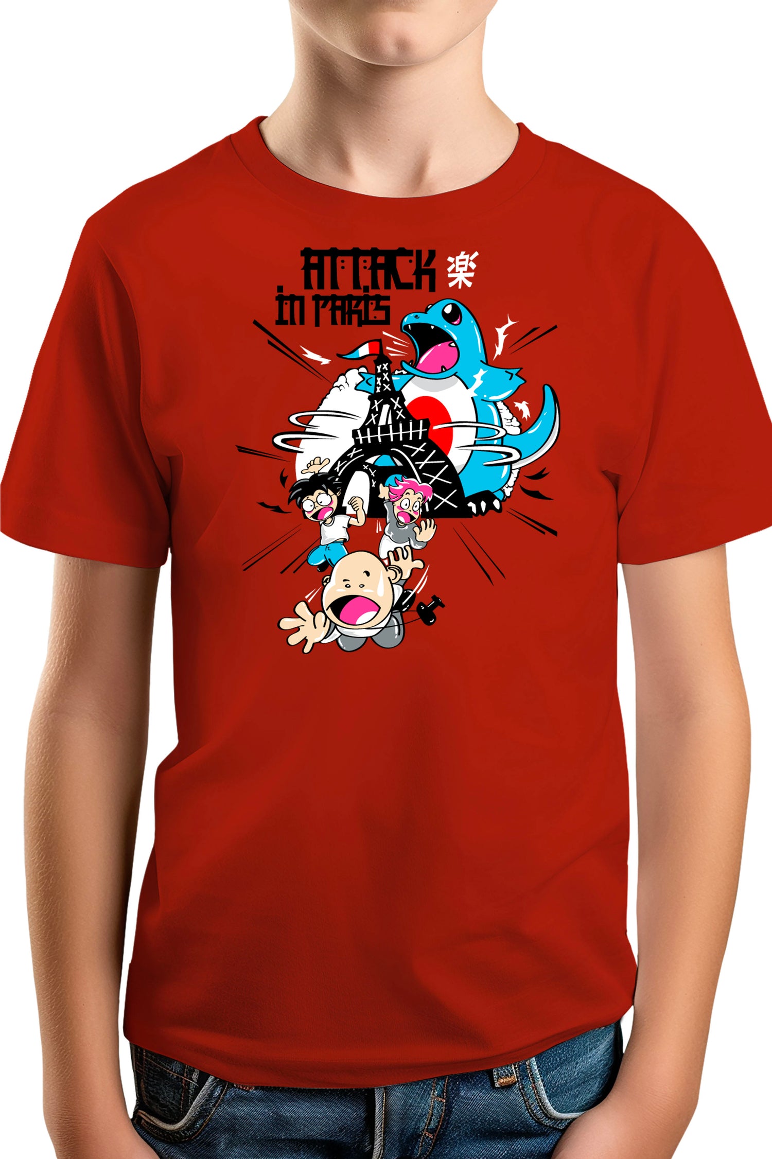 T-Shirt Garçon Attack In Paris Carapuce