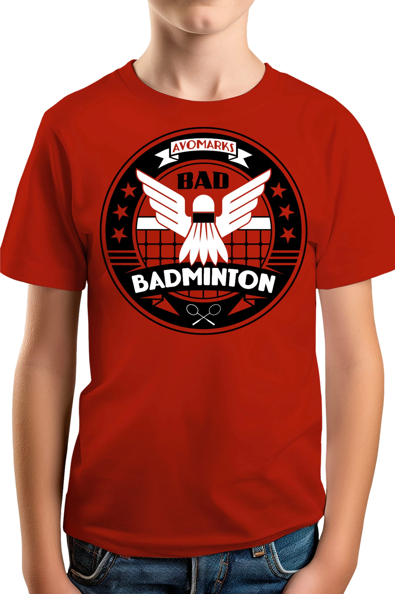 T-Shirt Garçon Bad badminton university