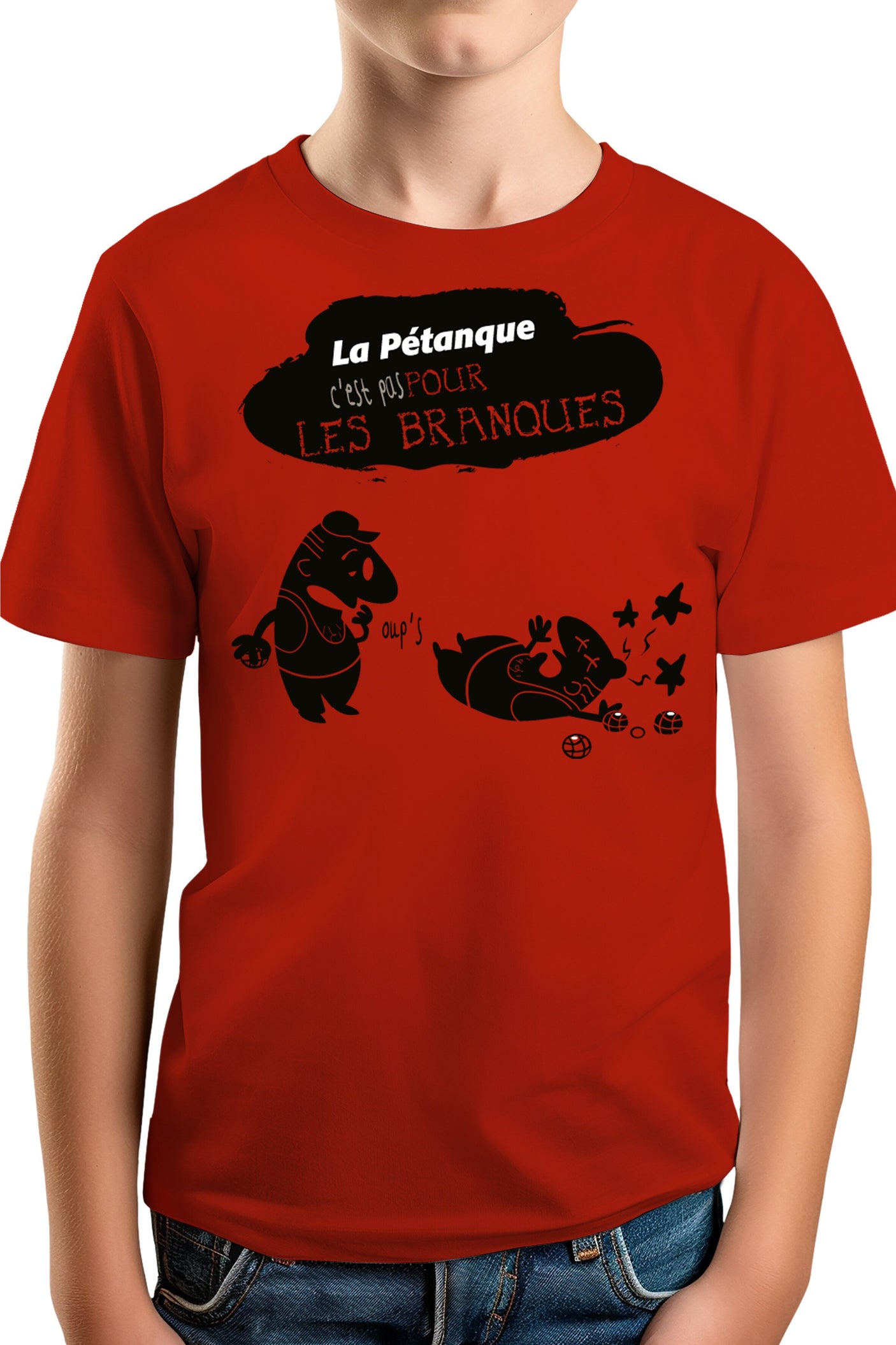T-Shirt Garçon La pétanque pas pour les nuls