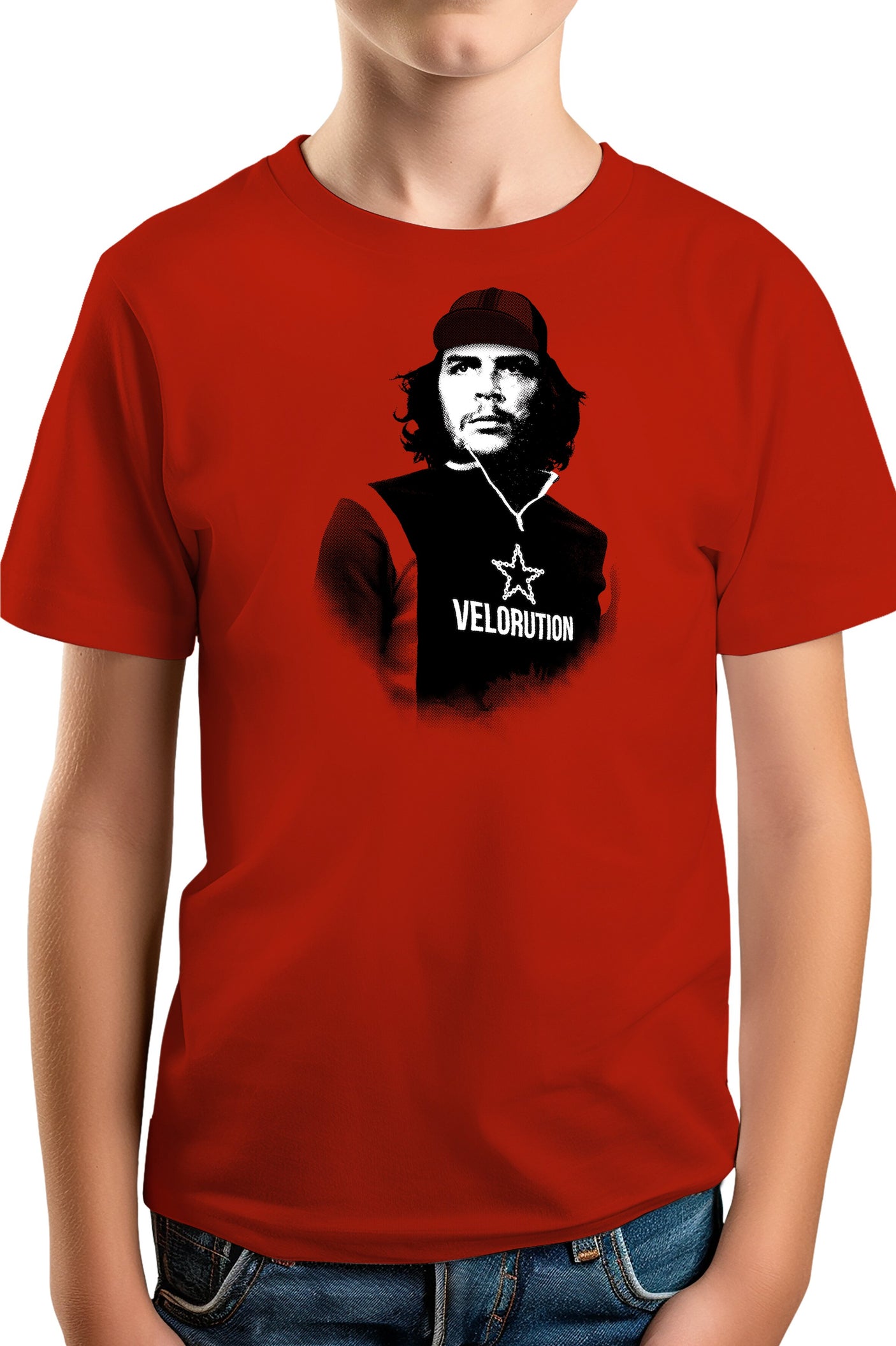 T-Shirt Garçon Faire la révolution à vélo comme le che