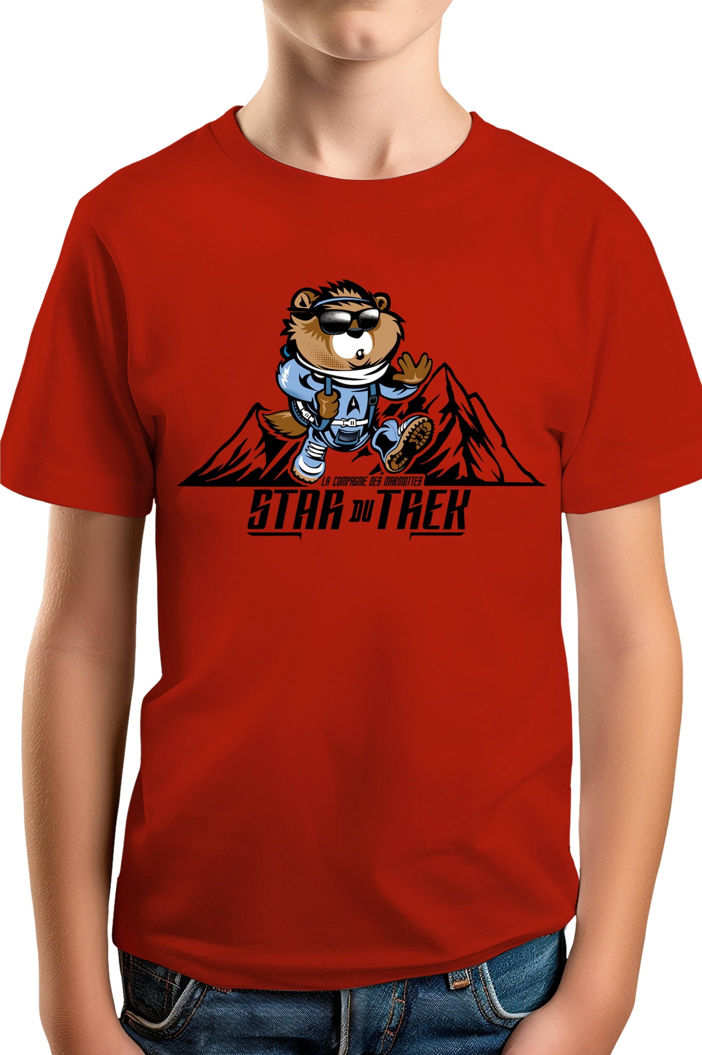 T-Shirt Garçon La star du trek