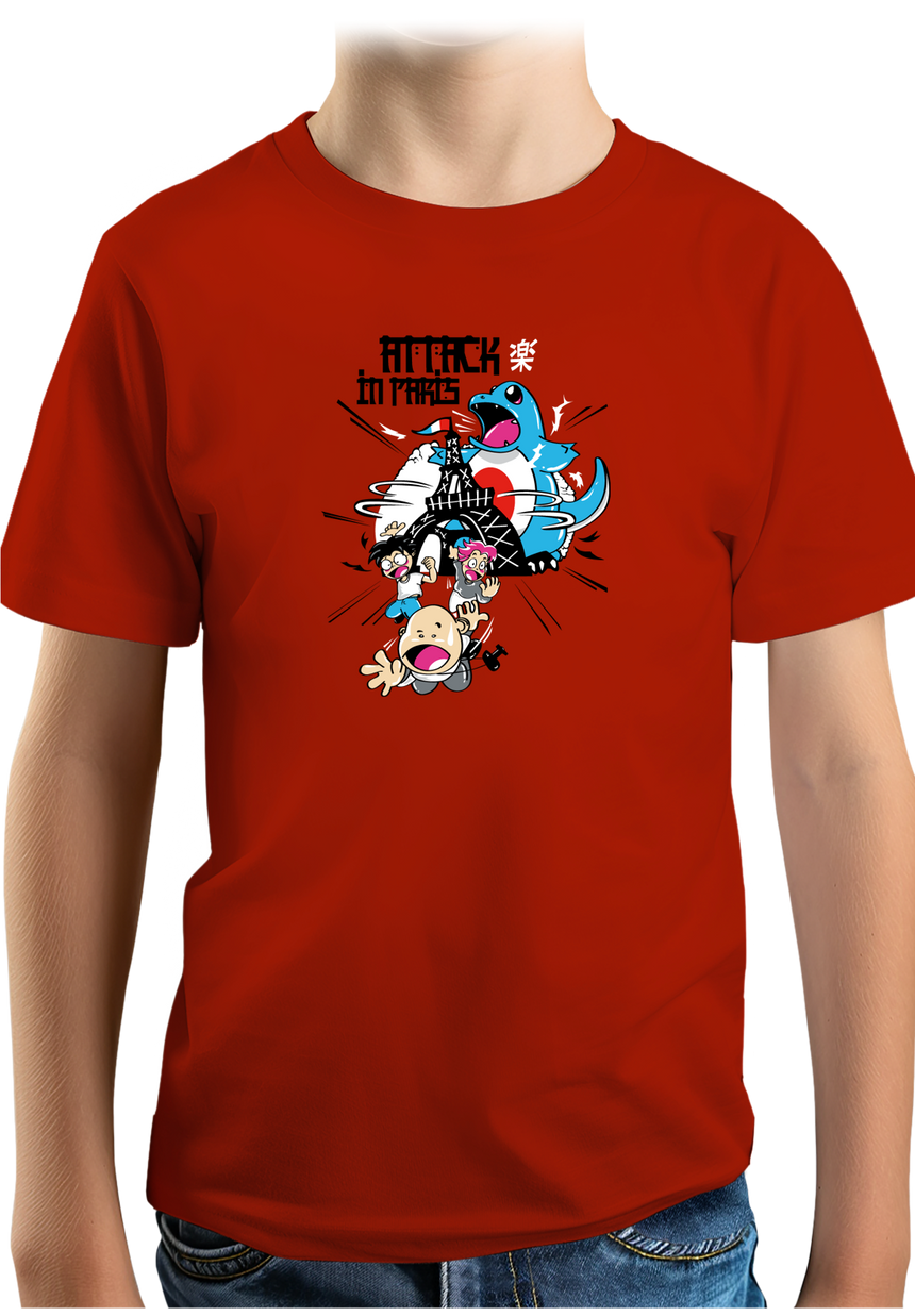 T-Shirt Garçon Attack In Paris Carapuce