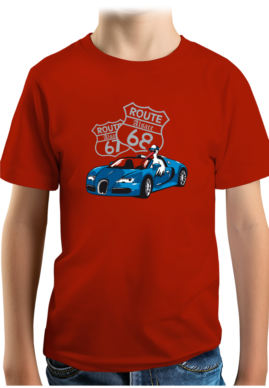 T-Shirt Garçon La Route de Molsheim en voiture