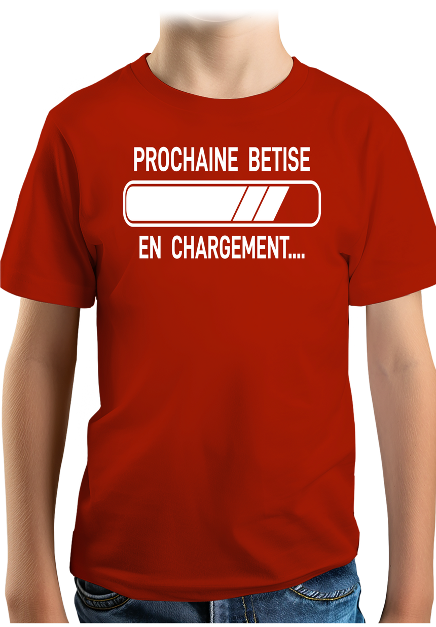 T-Shirt Garçon Prochaine bêtise en chargement