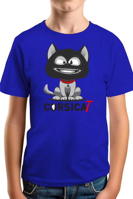 T-Shirt Garçon Chat Corse cagoulé