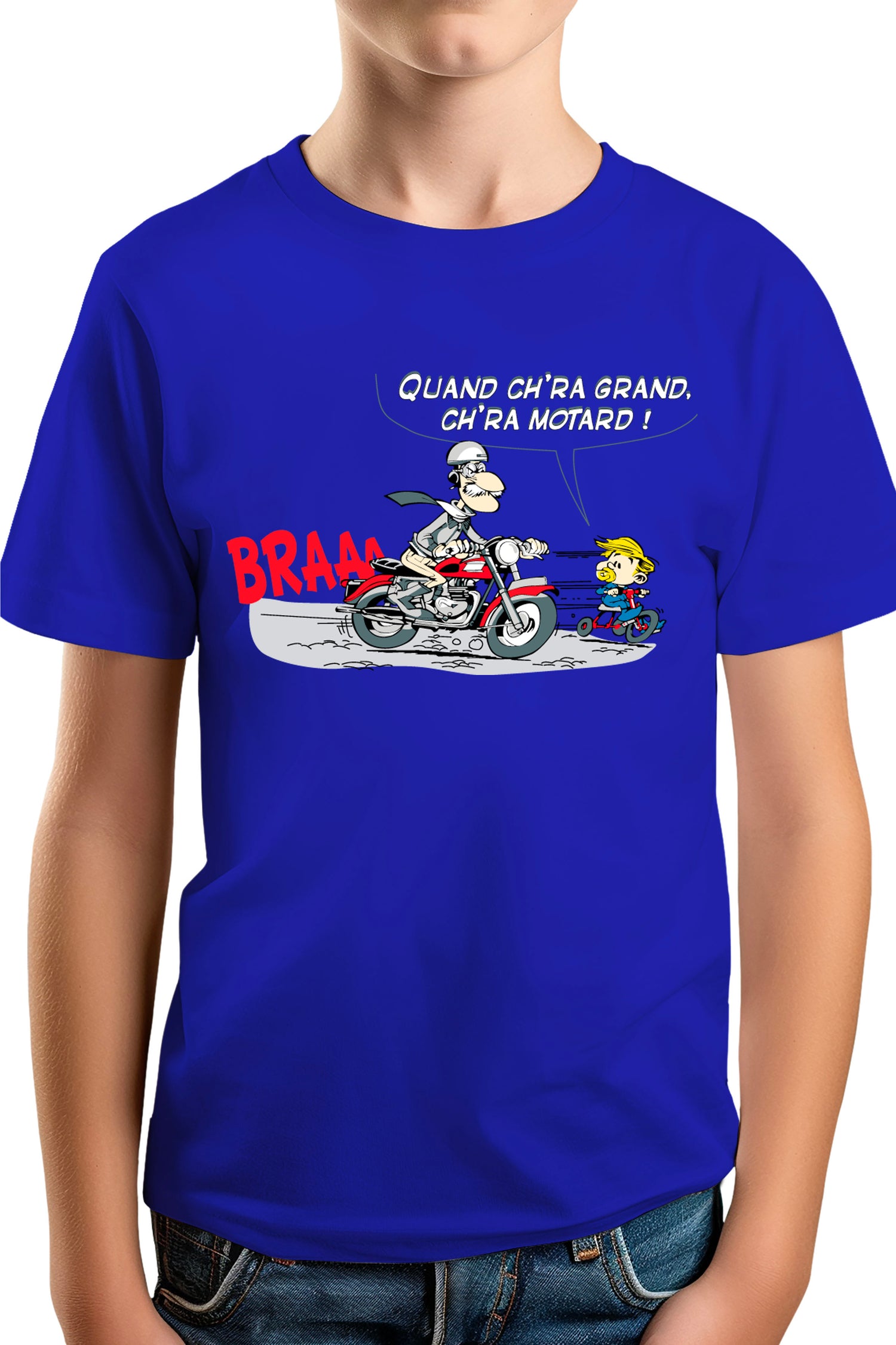 T-Shirt Garçon Motard transmission fils