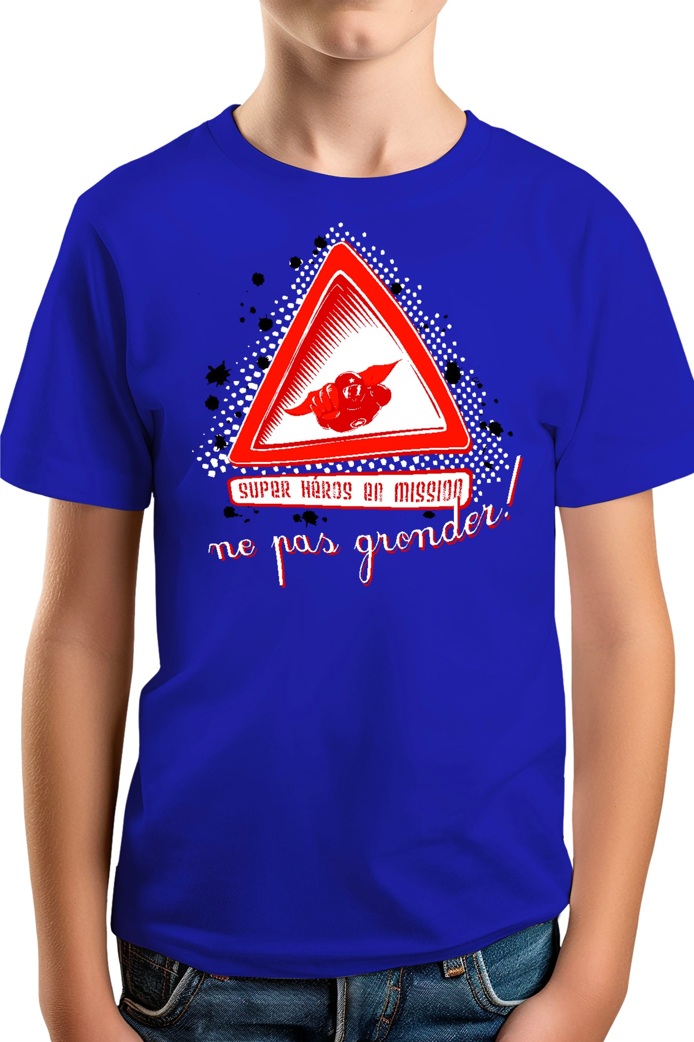 T-Shirt Garçon Super héros en mission