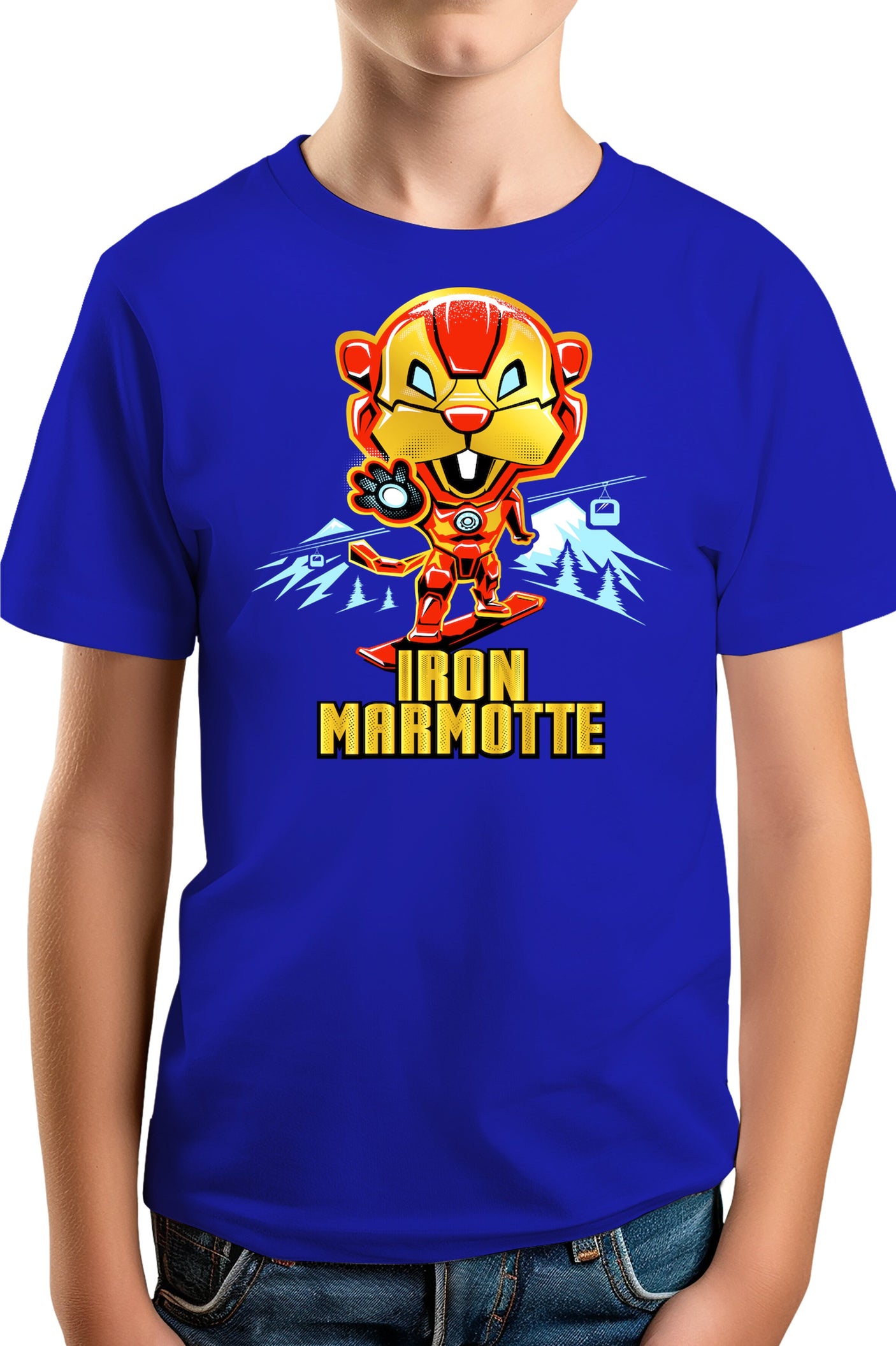 T-Shirt Garçon Iron Marmotte