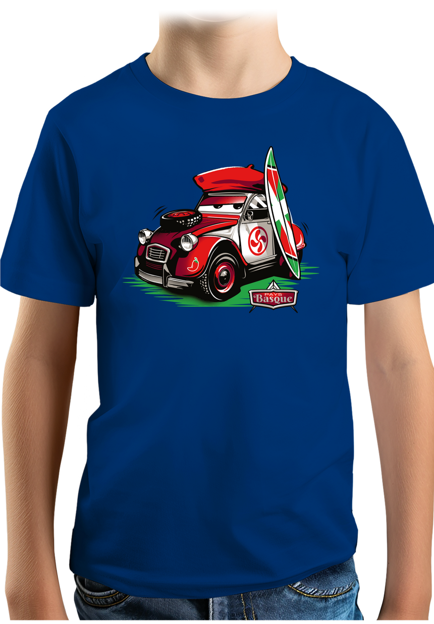 T-Shirt Garçon Voiture 2CV du Pays-Basque