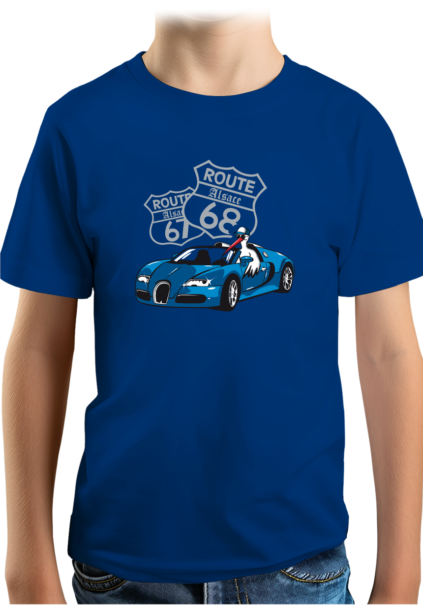 T-Shirt Garçon La Route de Molsheim en voiture