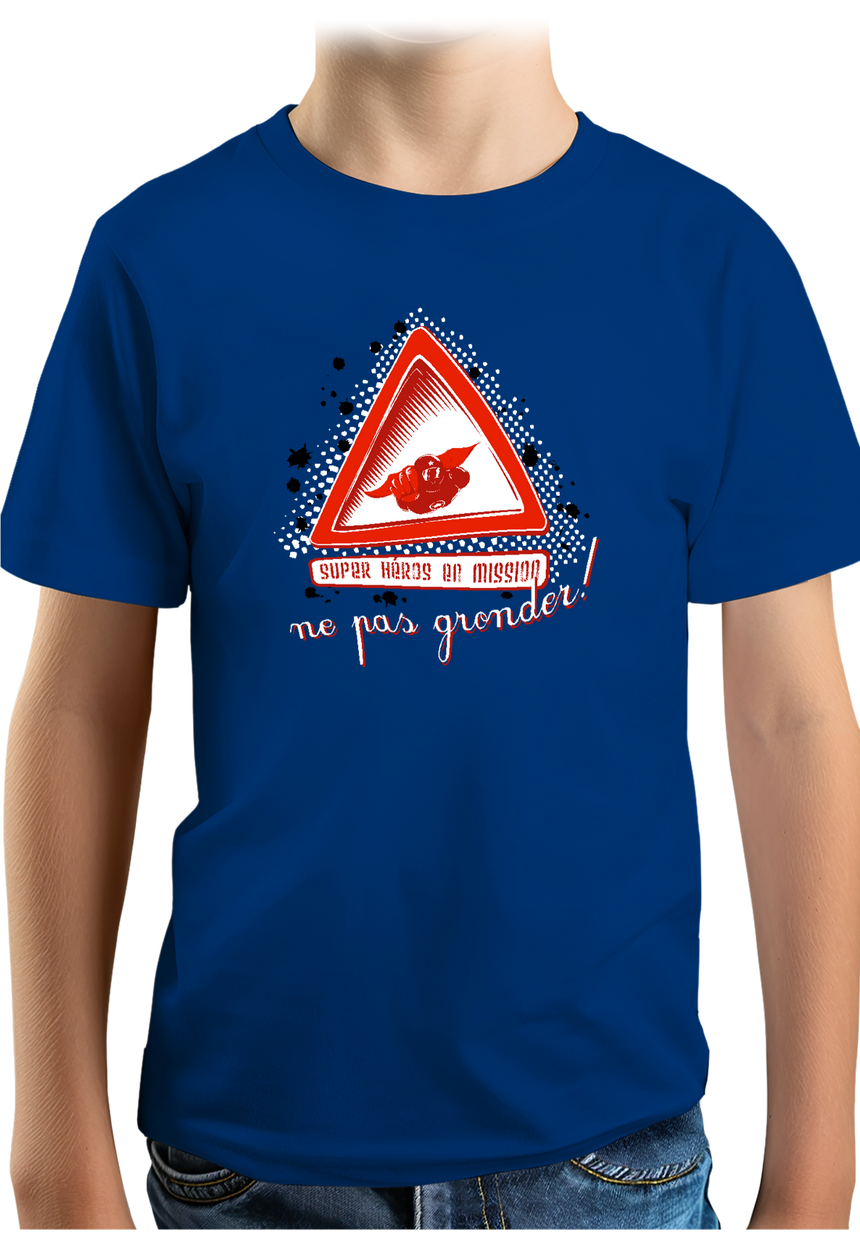 T-Shirt Garçon Super héros en mission