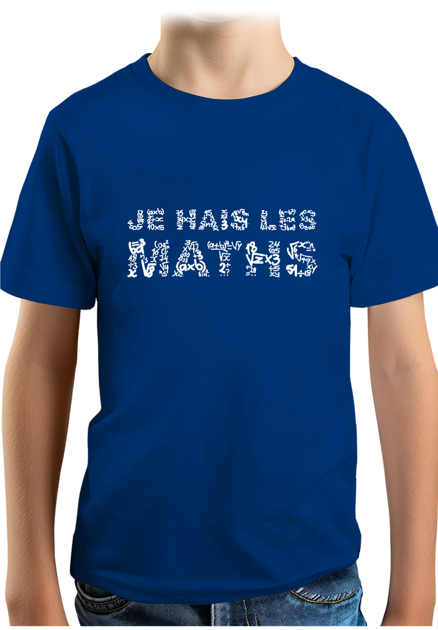 T-Shirt Garçon Je Hais Les Maths