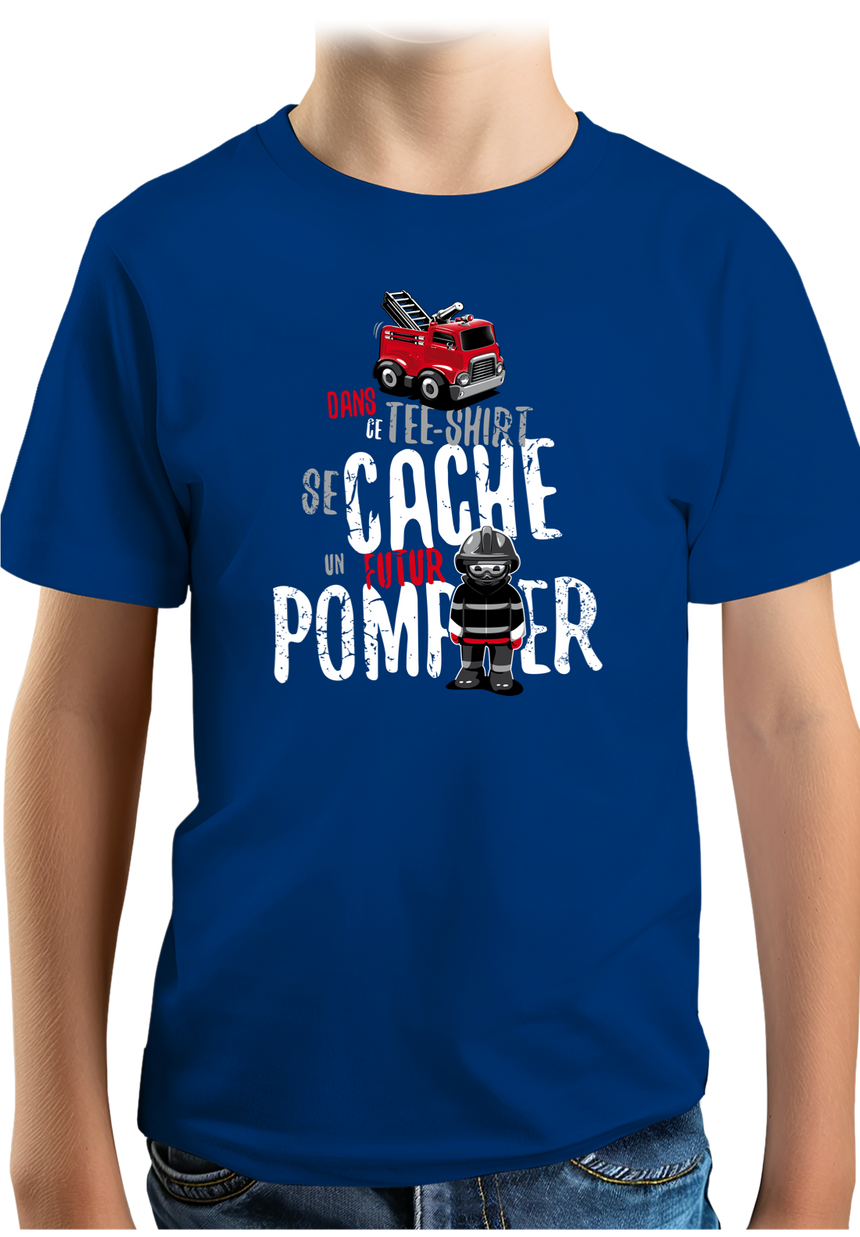 T-Shirt Garçon Dans ce tee-shirt se cache un futur pompier