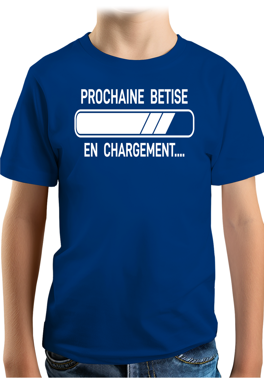 T-Shirt Garçon Prochaine bêtise en chargement