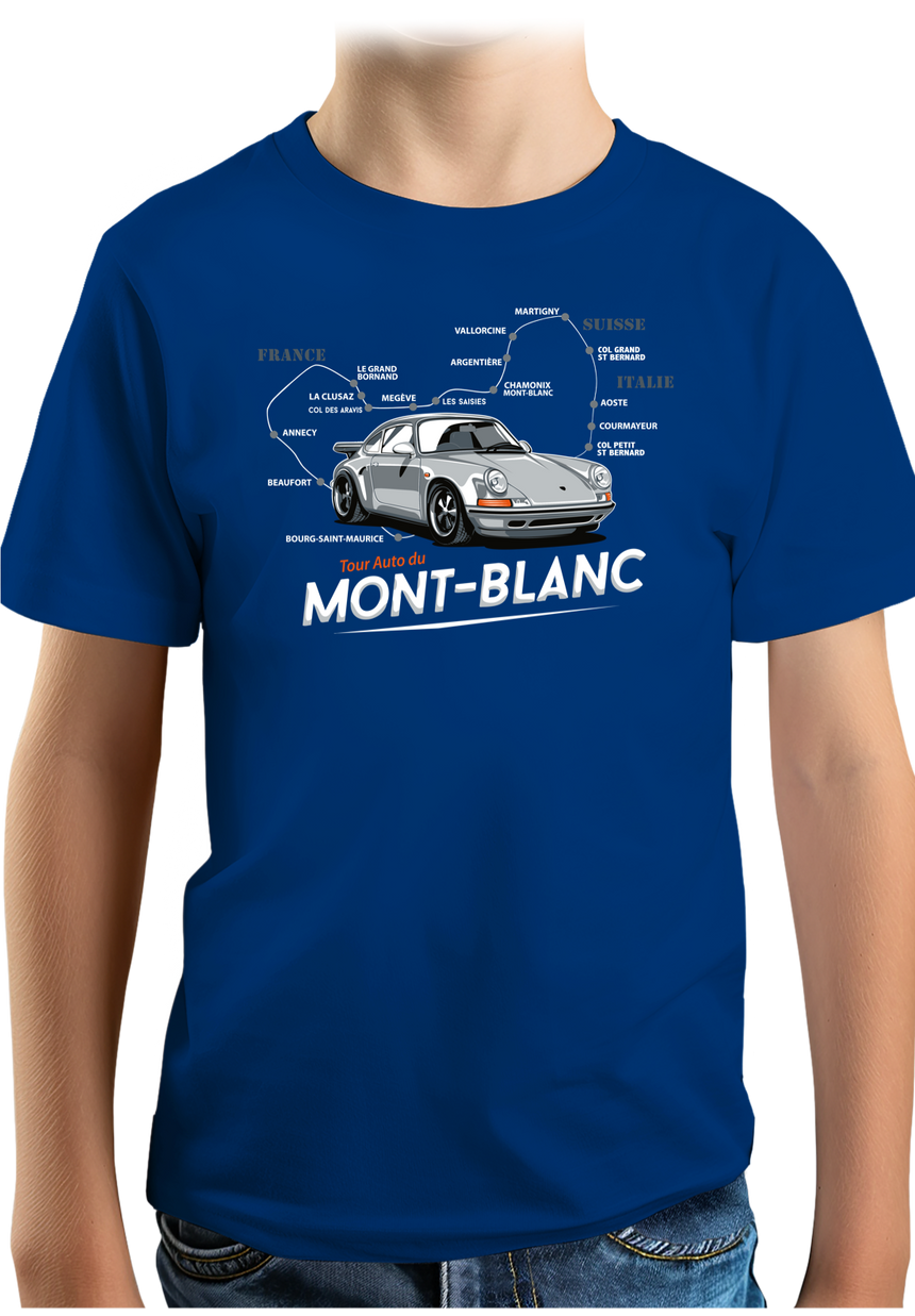 T-Shirt Garçon Le Tour du Mont blanc en Voiture Turbo