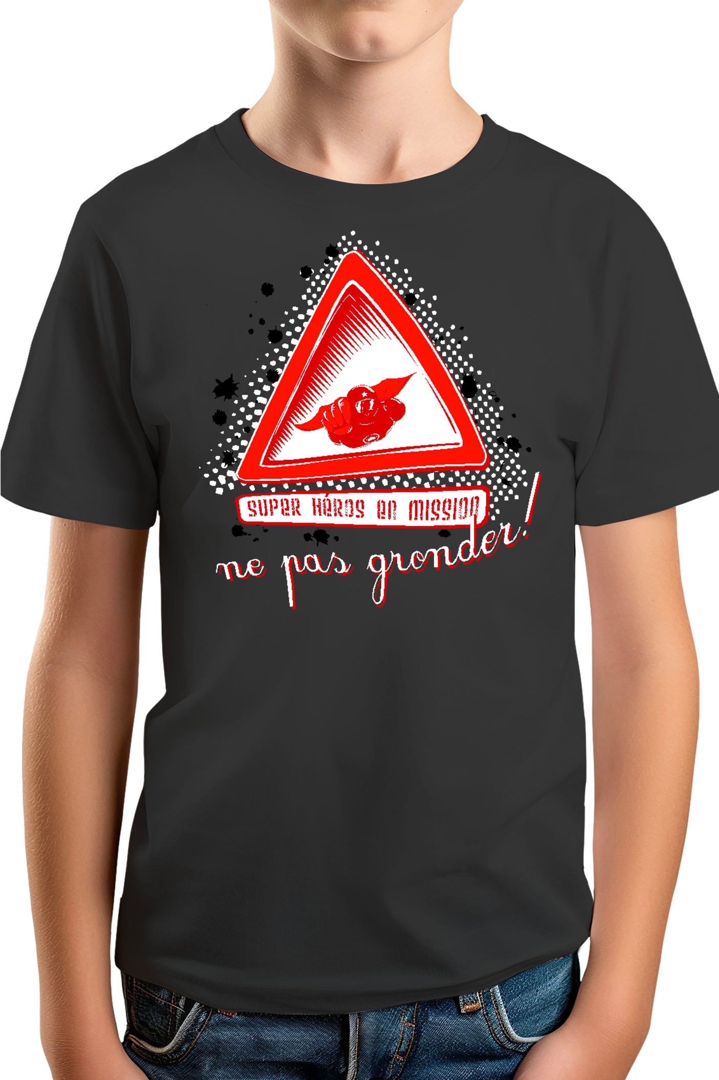 T-Shirt Garçon Super héros en mission