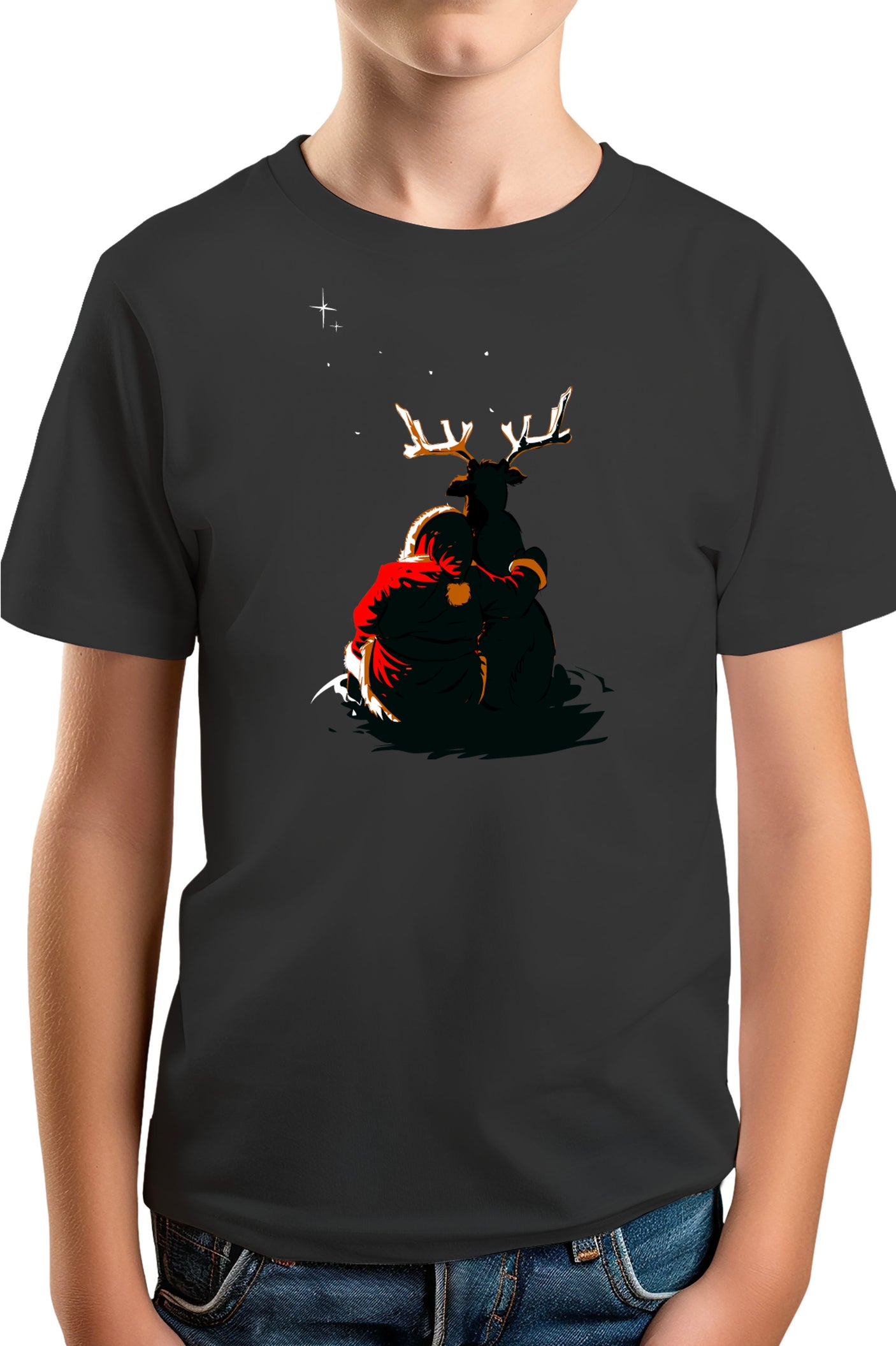 T-Shirt Garçon Renne de Noël