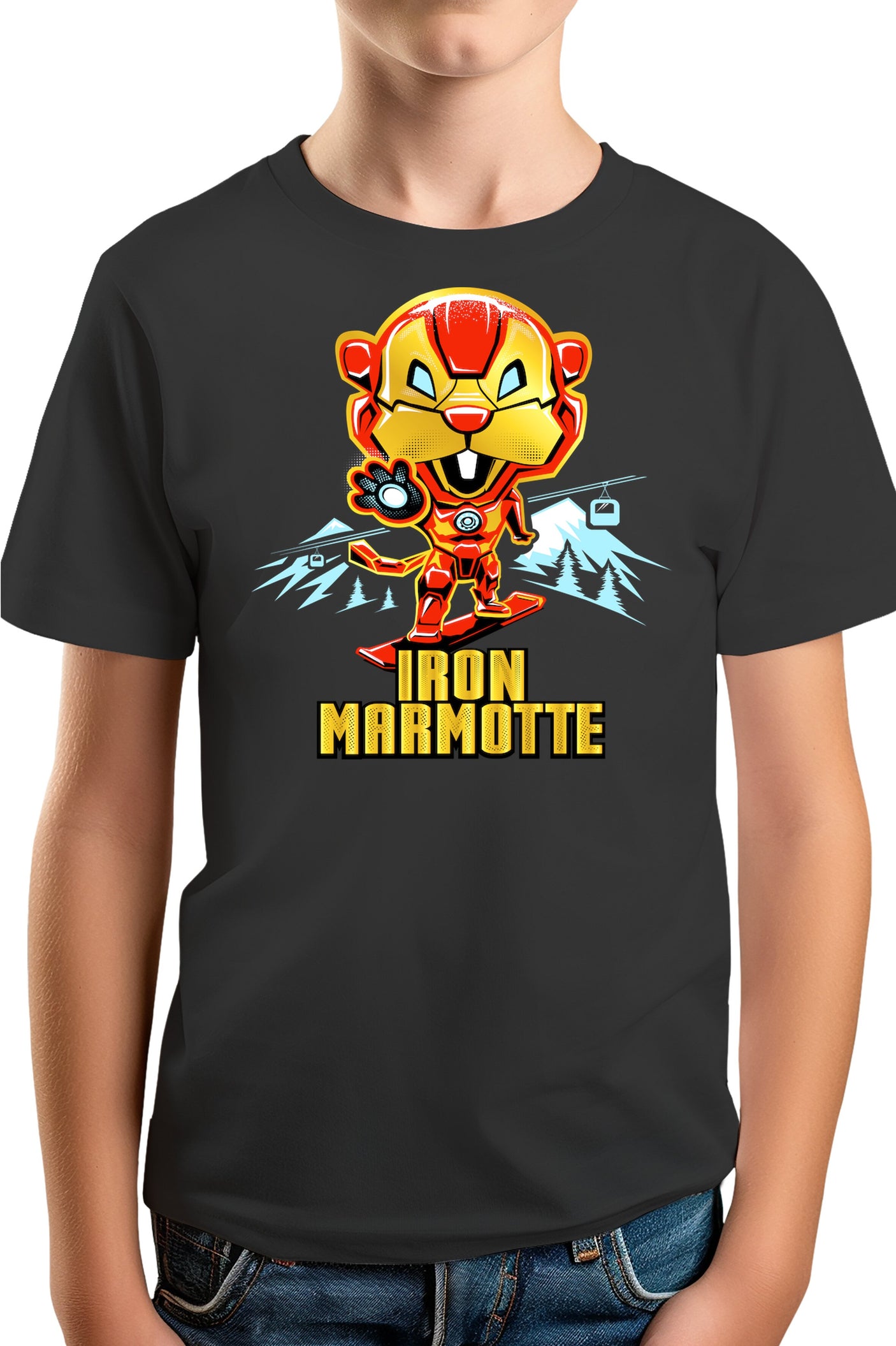 T-Shirt Garçon Iron Marmotte