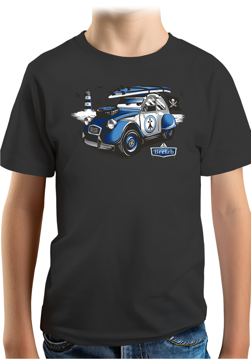 T-Shirt Garçon Voiture 2CV de Bretagne