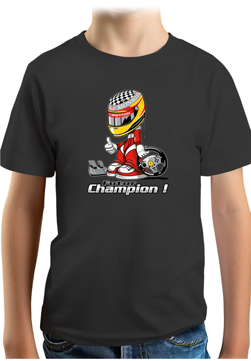 T-Shirt Garçon Futur champion de course
