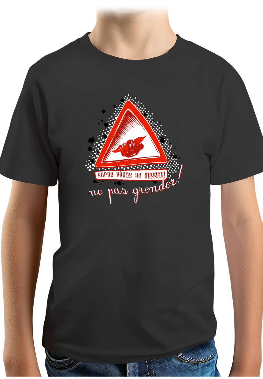 T-Shirt Garçon Super héros en mission