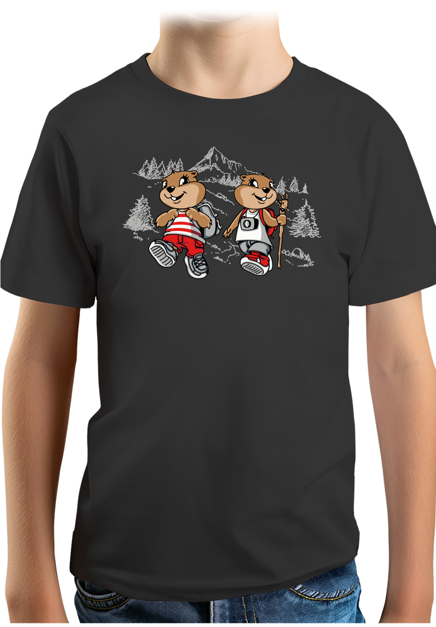 T-Shirt Garçon La compagnie des marmottes rando à la montagne